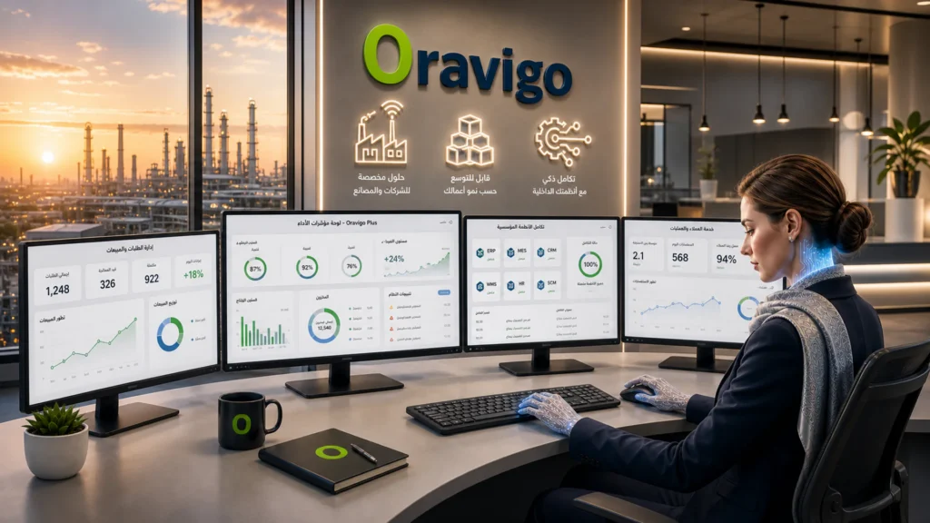 موظف الذكاء الاصطناعي Oravigo-Plus  الحلول الخاصة للشركات والمصانع
